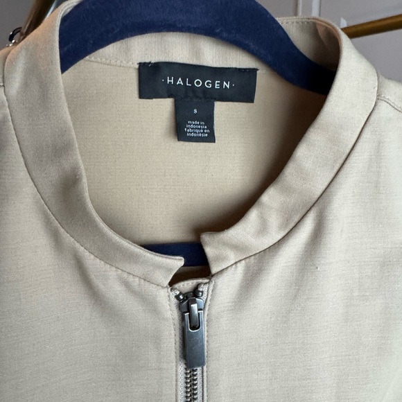 Halogen Women’s Tan Front Cropped Jacket SZ S - Picture 7 of 11